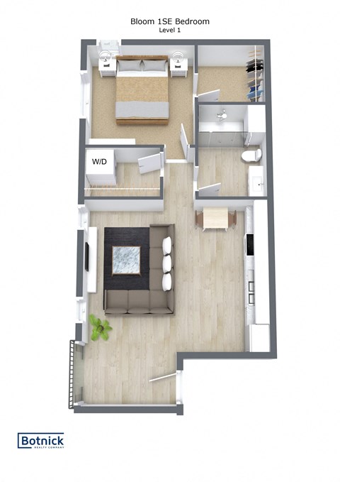 SE Corner One Bedroom